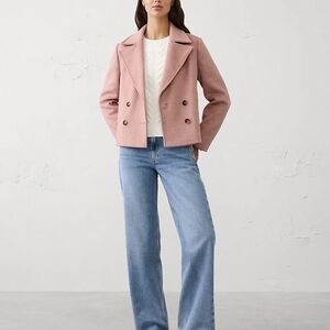 Bannana Republic Short Peacoat - Abalone Pink